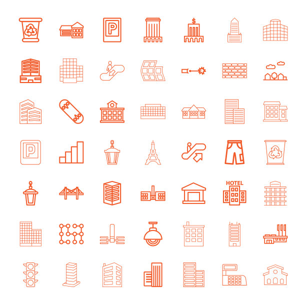 49个城市图标图片下载