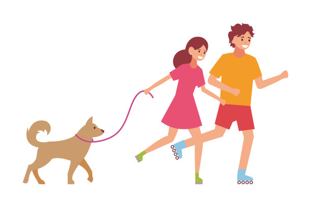 运行。平面风格，矢量插图孤立在白色背景图片下载