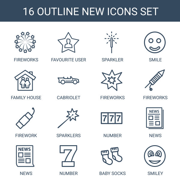 16个新图标图片下载