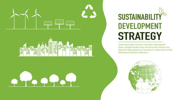 可持续发展战略的背景和模板，矢量插图图片下载