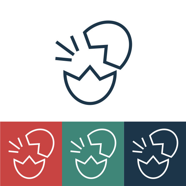 带有鸡蛋的线性矢量图标图片下载