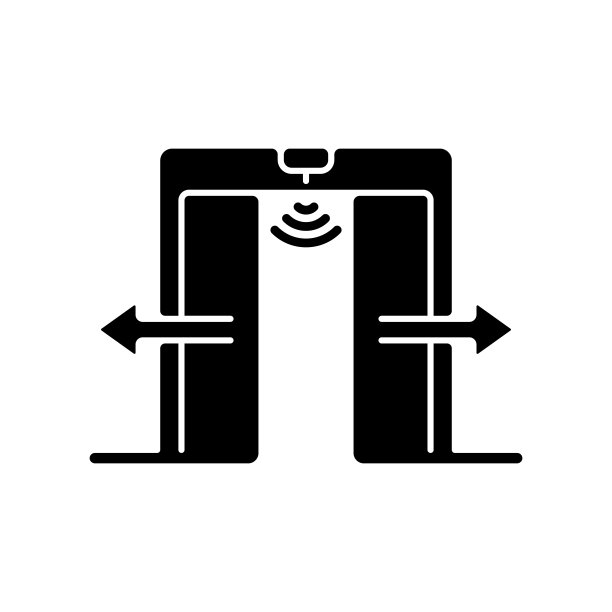 自动门黑色字形图标图片下载