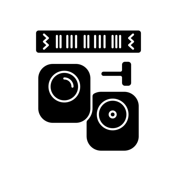 EAS标签和标签黑色字形图标图片下载