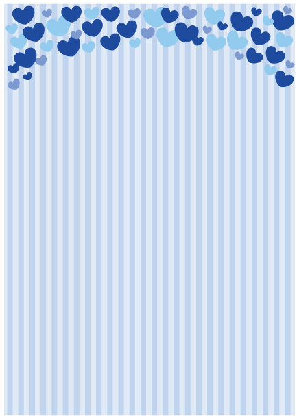 1蓝色心形和条纹背景图片下载
