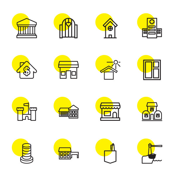 建筑图标图片下载