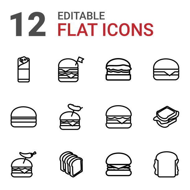 三明治的图标图片下载