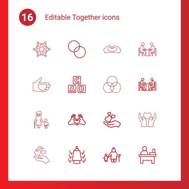 一起16个图标图片下载