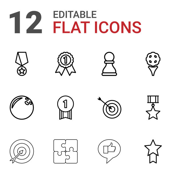 12个挑战图标图片下载