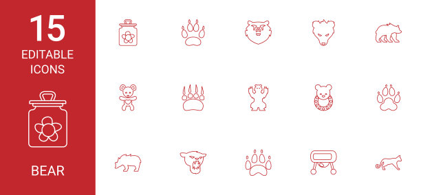 15个熊图标图片下载