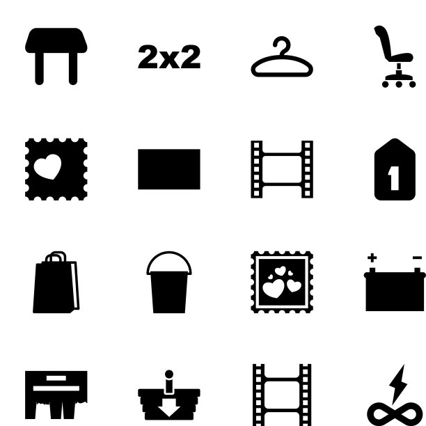 16个空图标图片下载