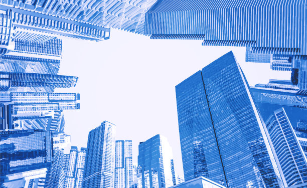 迈阿密市中心的城市景观与公寓和办公楼。图片下载