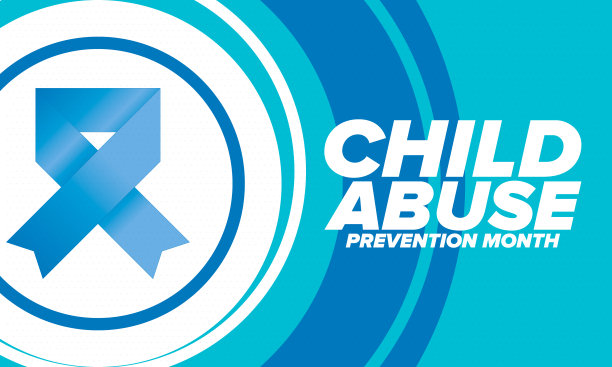防止虐待儿童月。在美国每年的4月庆祝。阻止孩子暴力。儿童保护安全月。统一为儿童。海报、横幅、背景。矢量图图片下载