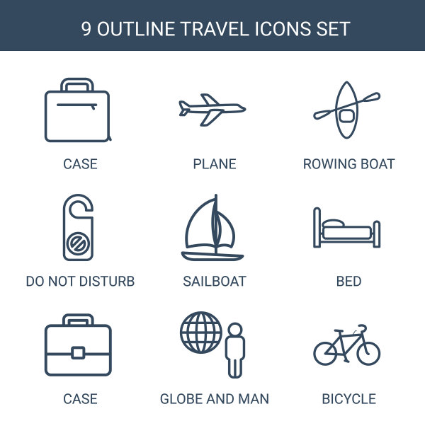 9旅行图标图片下载