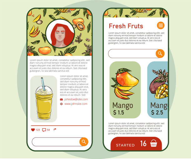 生态市场自制芒果鸡尾酒农产品图片下载