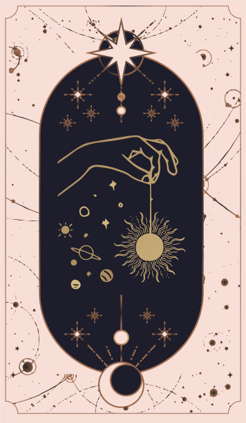 宇宙塔罗牌是用手创造的图片下载