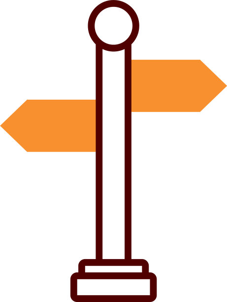 路牌图标半线半色风格图片下载