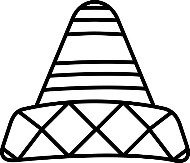 墨西哥风格线条帽子图片下载