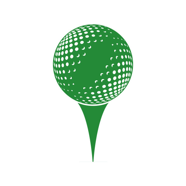 高尔夫标志与元素球设计图片下载