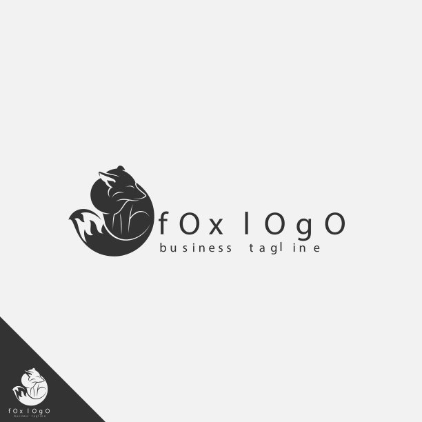 狐狸标志与剪影风格图片下载