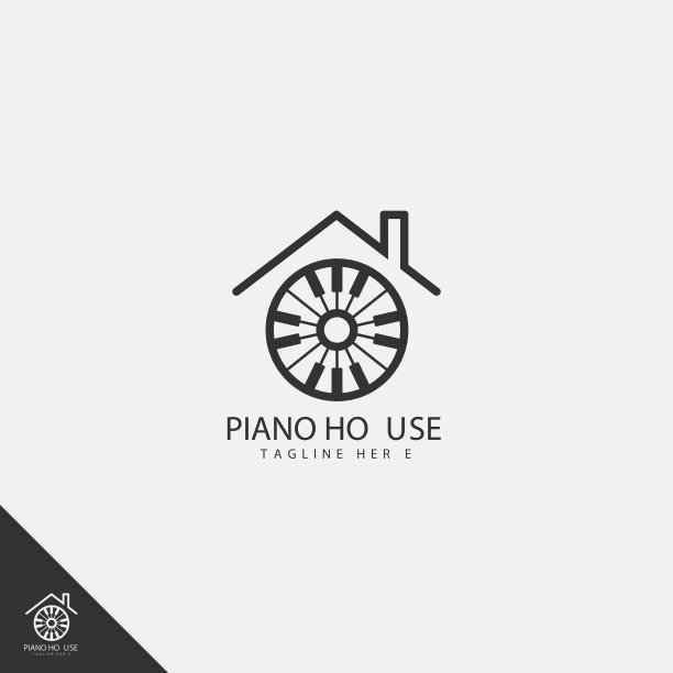 钢琴房子的标志图片下载