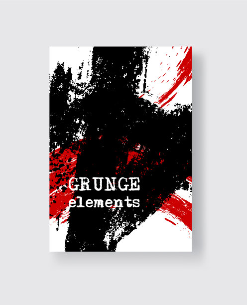 红色和黑色的墨水笔触在白色图片下载