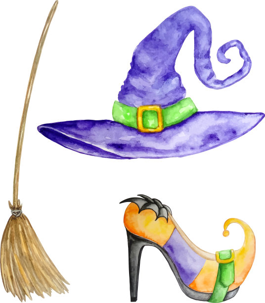 水彩套装女巫配件图片下载