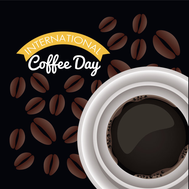 用杯和杯庆祝国际咖啡日图片下载