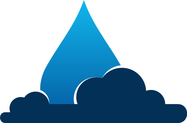 水和云标志设计模板图片下载