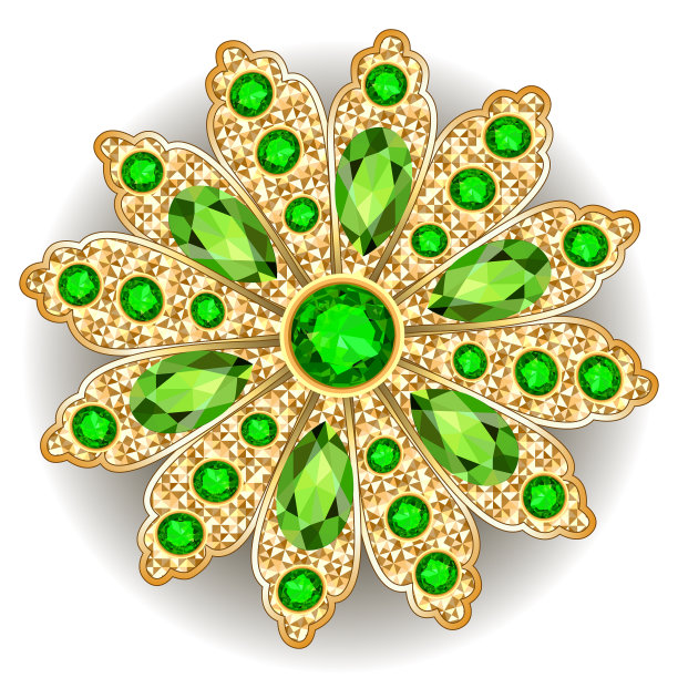 曼荼罗胸针珠宝部落设计元素图片下载