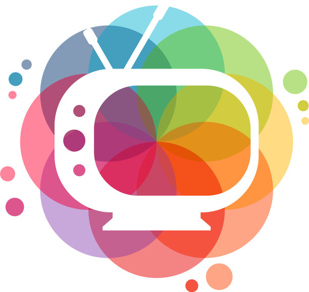 彩色电视标志电视科技标志设计图片下载