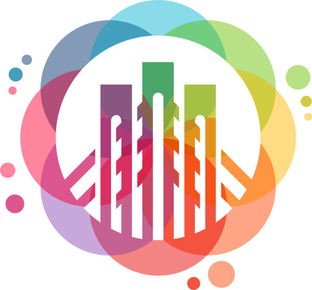 彩桥标志桥梁建筑标志图片下载