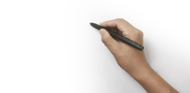 手已准备好画黑色记号笔图片下载