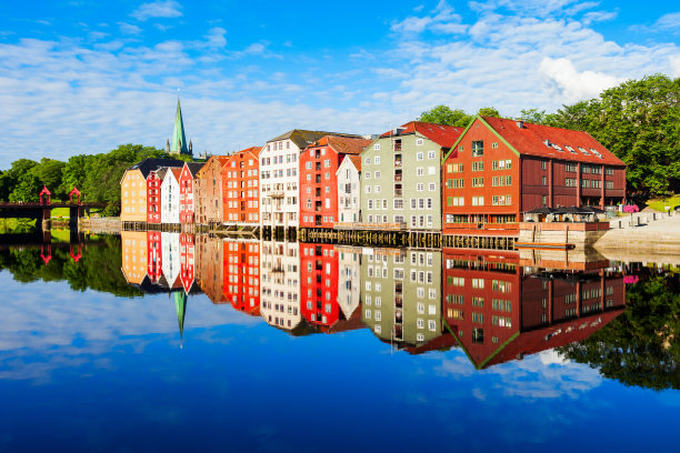 特隆赫姆的老房子图片下载