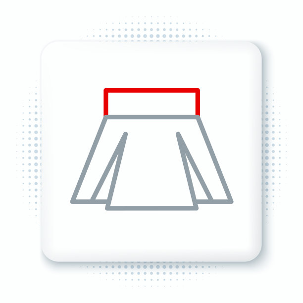 线裙图标孤立的白色背景图片下载