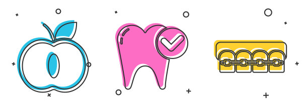 设定苹果牙齿美白理念和牙齿搭配图片下载