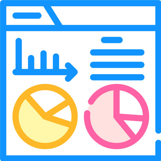 统计分析数字报表彩色图标图片下载