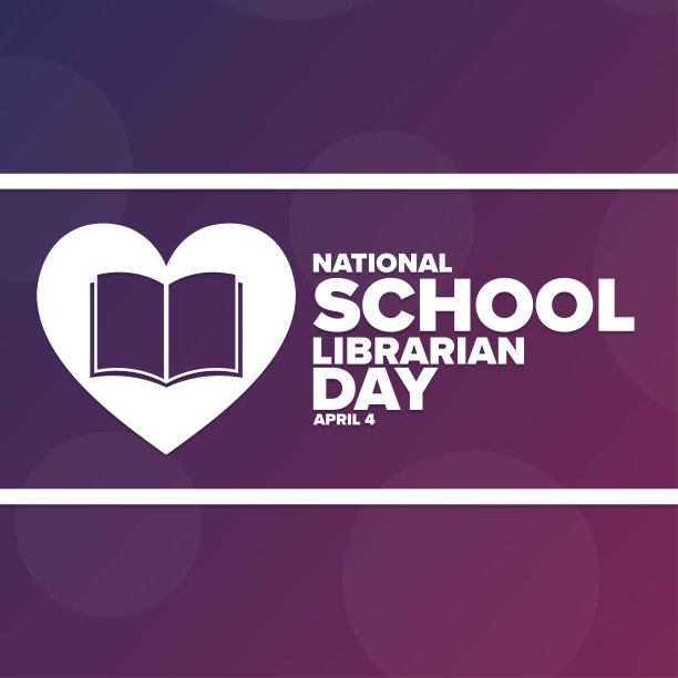 国家学校图书管理员日。4月4日。节日的概念。模板的背景，旗帜，卡片，海报与文字题词。向量EPS10插图。图片下载