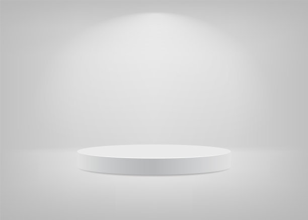 空白舞台白色背景演示图片下载