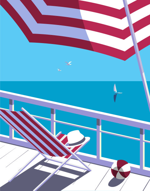 夏季户外休闲时间背景平坦图片下载