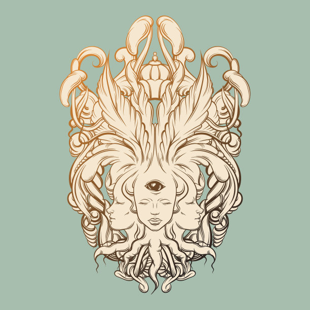 算命师长着三头花眼图片下载