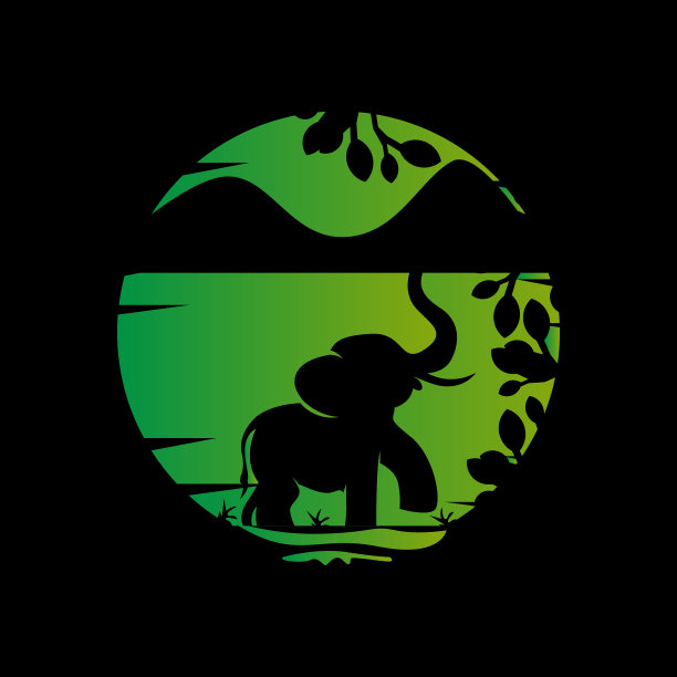 轮廓大象设计图片下载