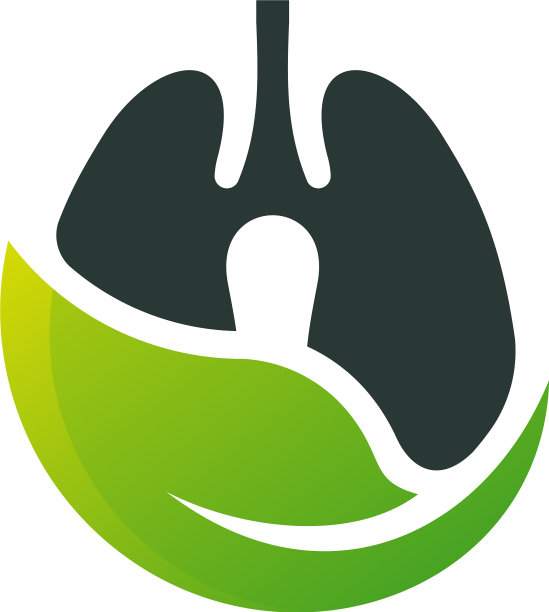 绿色肺护理标志设计生态肺标志图片下载