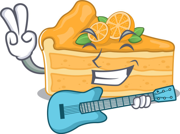 晚餐酷芝士蛋糕橙子卡通玩图片下载