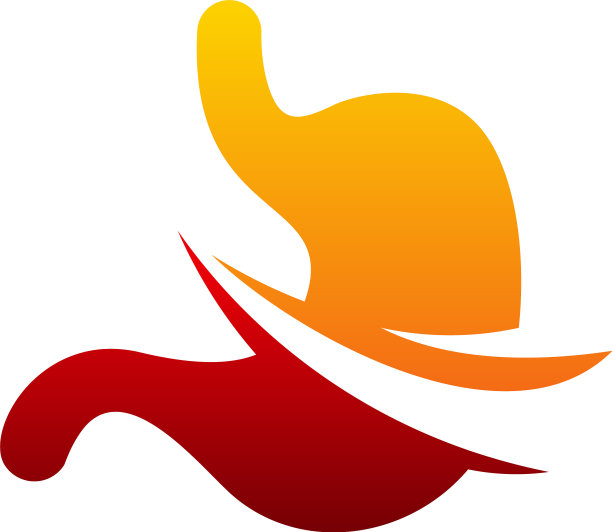 现代胃标志设计与swoosh健康图片下载