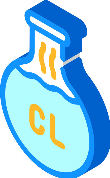 氯烧瓶等距图标颜色图片下载