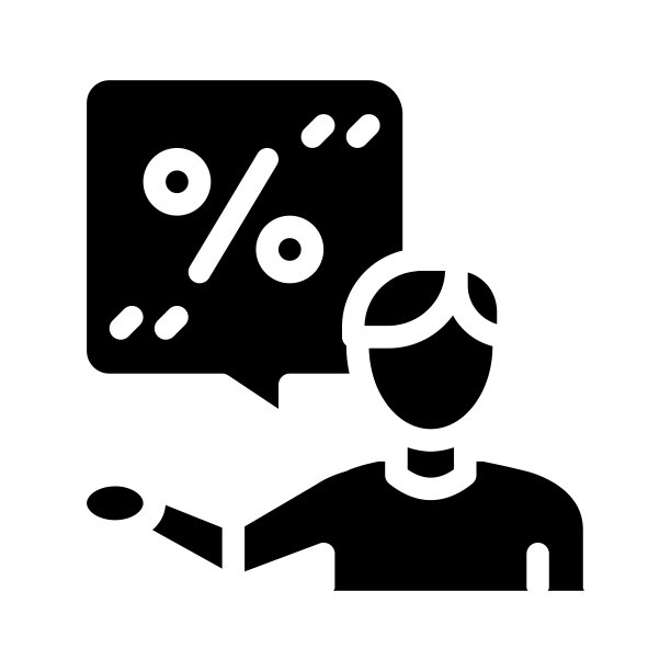 客户讨价还价图标矢量字形插图图片下载