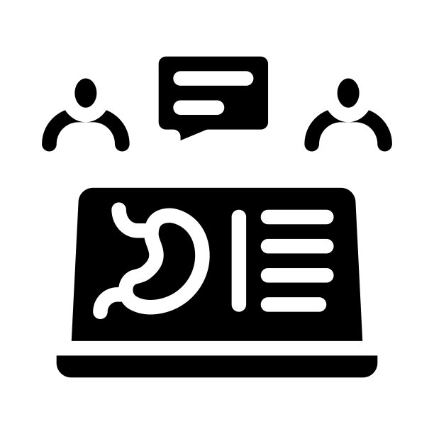 肾病网络信息图标矢量字形图图片下载