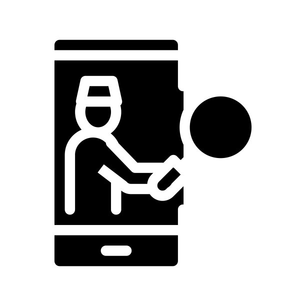 健康检查电话图标矢量字形插图图片下载