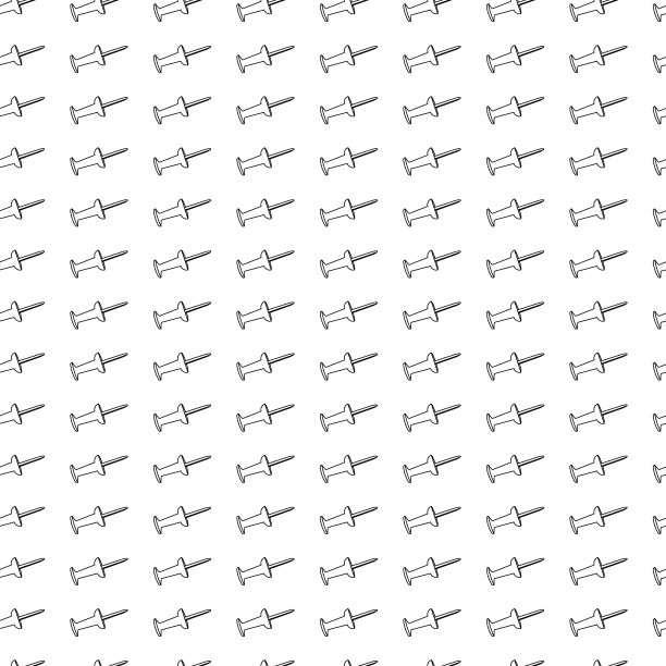 简单的学校结构。无缝模式与推杆。白色背景，黑色画图的学校用品。矢量插图。回到学校数字纸。文具套摺设计图片下载