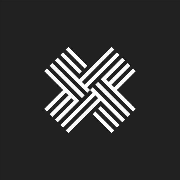 黑白字母X首字母logo图标图片下载